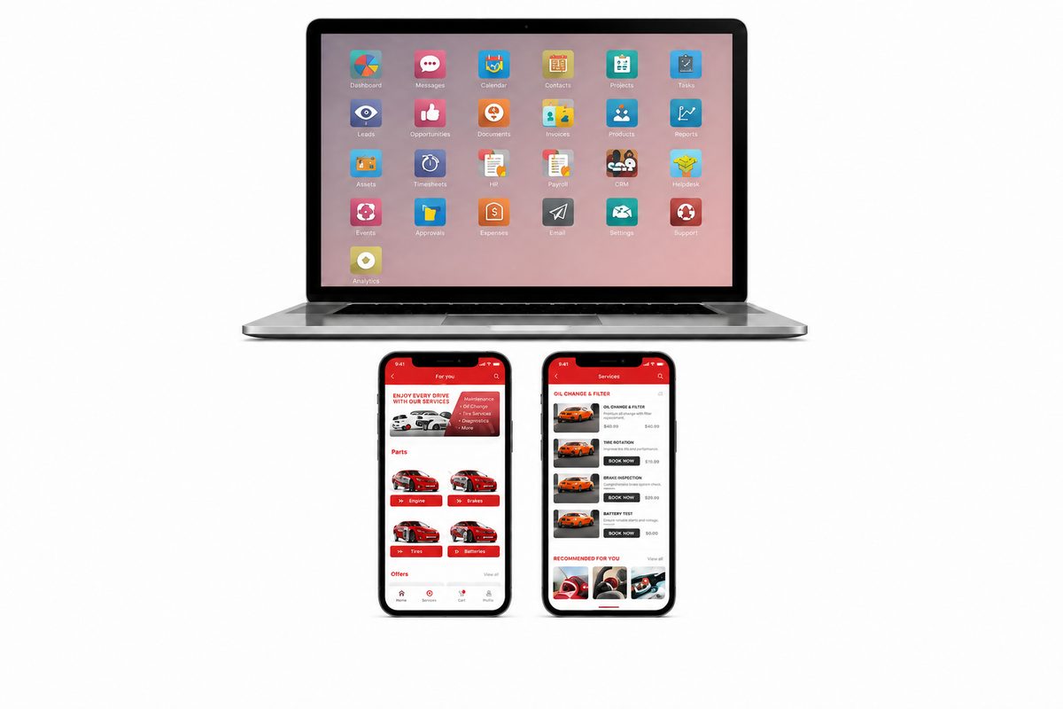 自動車製造企業向けCRM＆カスタマーサポートアプリ