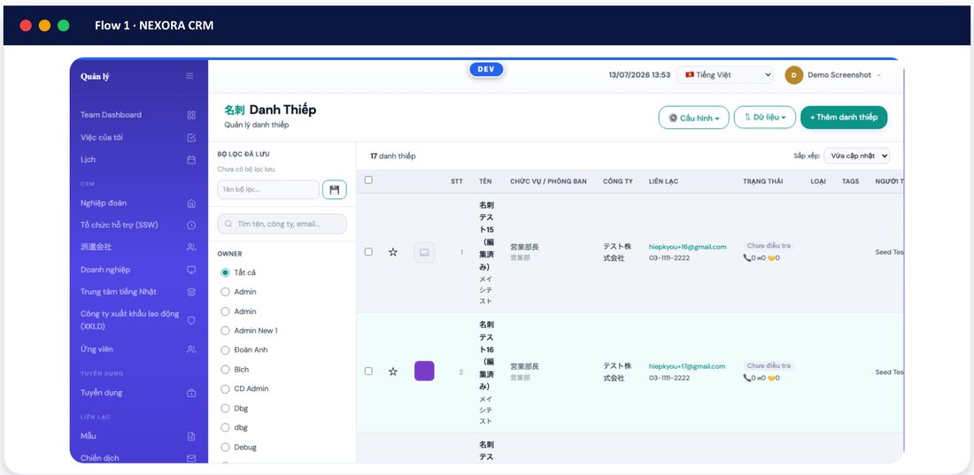 CRM SYSTEM